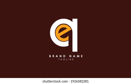 Letras alfabéticas Iniciales Logotipo Monograma QE, EQ, Q y E
