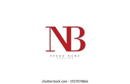 Alphabet letters Initials Monogram logo NB, BN, N and B