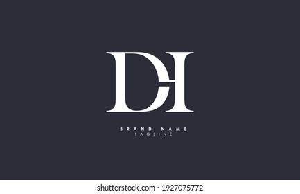 Alphabet letters Initial Monogram Logo DH, HD, D und H