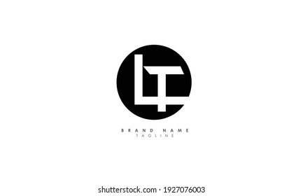 Alphabet letters Initials Monogram logo LT, TL, L and T