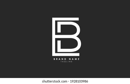 Alphabet letters Initials Monogram logo EB, BE, E and B