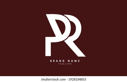 Alphabet letters Initials Monogram logo PR, RP, P and R