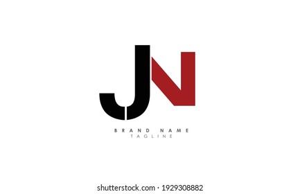Alphabet letters Initial Monogram Logo JN, NJ, J und N