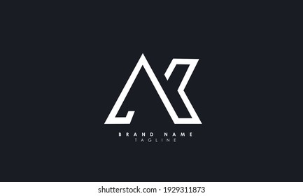 Alphabet letters Initial Monogram Logo AK, KA, A und K
