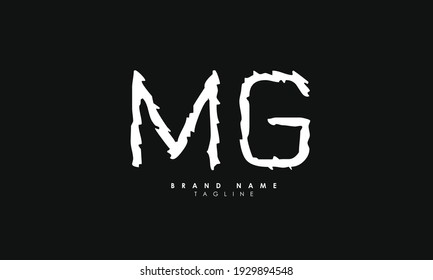 Alphabet letters Initials Monogram logo MG, GM, M and G