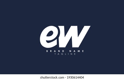 Alphabet letters Initials Monogram logo EW, WE, E and W