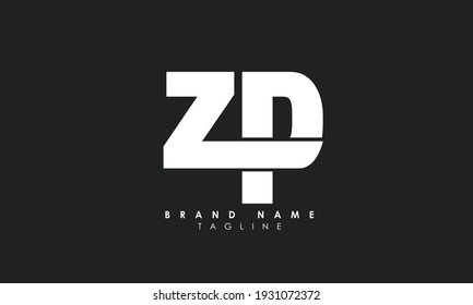 Alphabet letters Initials Monogram logo ZP, PZ, Z and P