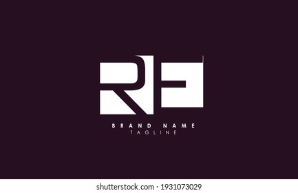 Alphabet letters Initials Monogram logo RE, ER, R and E