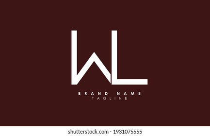 Alphabet letters Initials Monogram logo WL, LW, W and L