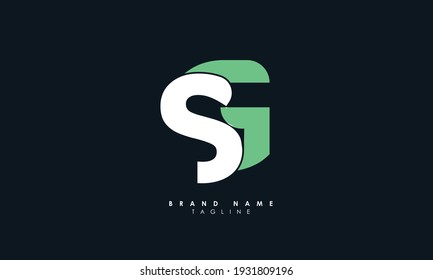 Alphabet letters Initials Monogram logo SG, GS, S and G
