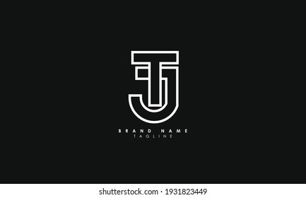 Alphabet letters Initials Monogram logo TJ, JT, T and J