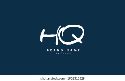 Alphabet letters Initials Monogram logo HQ, QH, H and Q