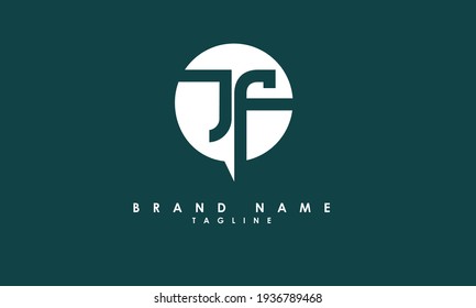 Alphabet letters Initials Monogram logo JF, FJ, J and F