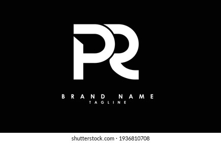 
Alphabet letters Initials Monogram logo PR, RP, P and R
