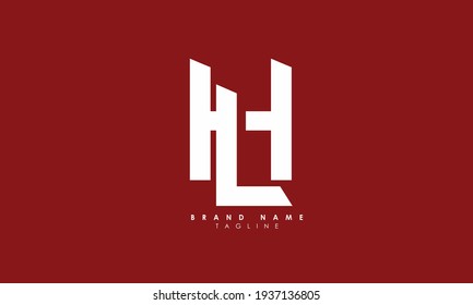 Alphabet letters Initials Monogram logo LH, HL, L and H