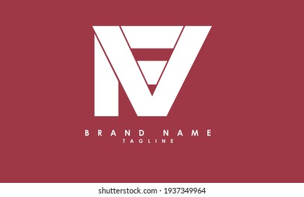 Alphabet letters Initials Monogram logo FV, VF, F and V