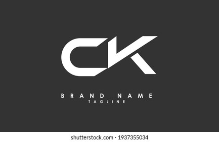 Alphabet letters Initials Monogram logo CK, KC, C and K