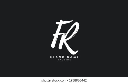 Alphabet letters Initials Monogram logo FR, RF, F and R