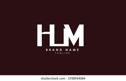 Letras alfabéticas Iniciales Logotipo Monograma HM, MH, H y M