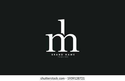Alphabet letters Initials Monogram logo HM, MH, H and M