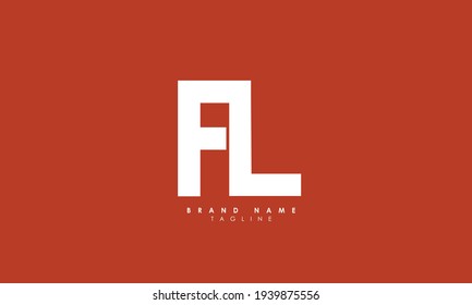Alphabet letters Initial Monogram Logo FL, LF, F und L
