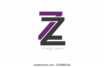 Alphabet letters Initials Monogram logo ZZ, Z and Z