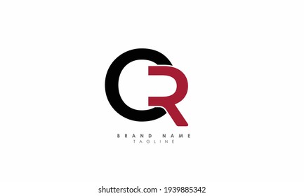 Alphabet letters Initials Monogram logo CR, RC, C and R