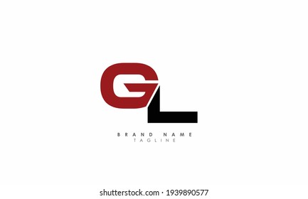 Alphabet letters Initials Monogram logo GL, LG, G and L