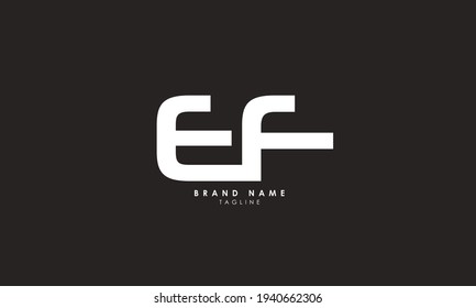 Letras alfabéticas Iniciales Logotipo de Monograma EF, FE, E y F