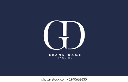 Alphabet letters Initials Monogram logo GD, DG, D and G