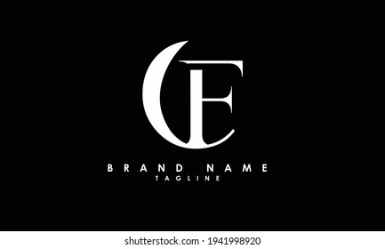 Alphabet letters Initial Monogram Logo CF, FC, C und F