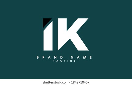 Alphabet letters Initials Monogram logo IK, KI, I and K