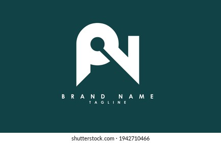 Alphabet letters Initials Monogram logo PV, VP, P and V