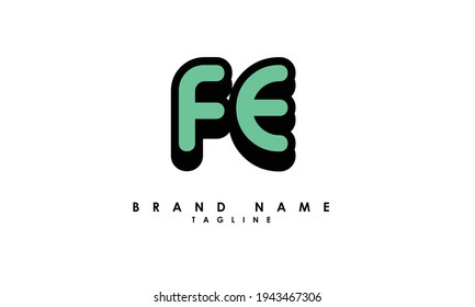 Alphabet letters Initial Monogram Logo FE, EF, F und E