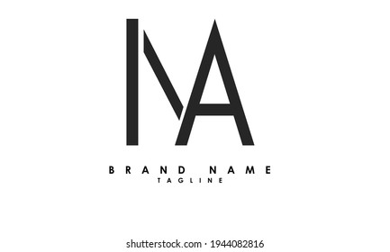 Alphabet letters Initials Monogram logo NA, AN, N and A