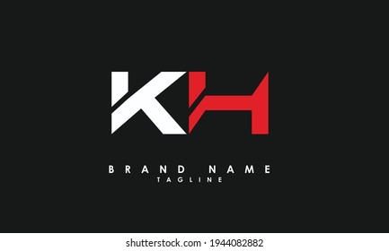 Alphabet letters Initials Monogram logo KH, HK, K and H