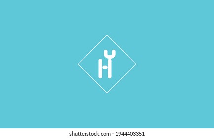Alphabet letters Initials Monogram logo HY, YH, H and Y