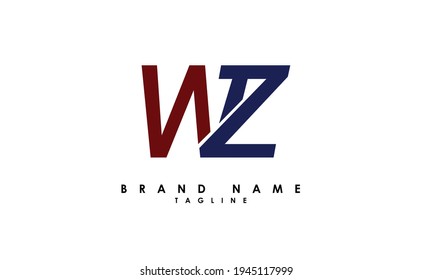 Alphabet letters Initials Monogram logo WZ, ZW, W and Z