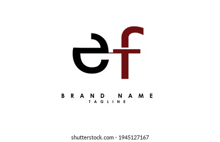 Alphabet letters Initials Monogram logo EF, FE, E and F