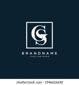 Alphabet letters Initials Monogram logo GS.Illustration vector