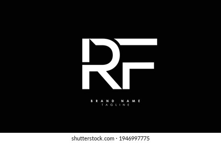 Letras alfabéticas Iniciales Logotipo Monograma RF, FR, R y F