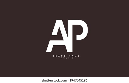 Alphabet letters Initial Monogram Logo AP, PA, A und P