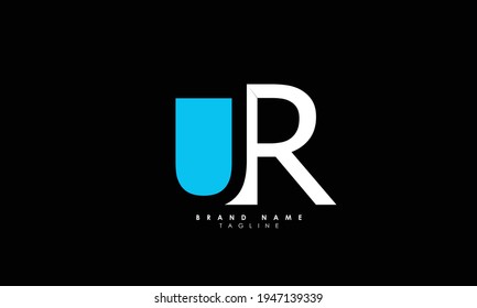 Alphabet letters Initials Monogram logo UR, RU, U and R