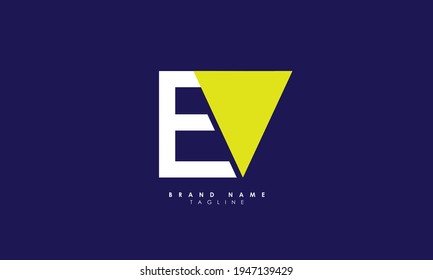 Alphabet letters Initials Monogram logo EV, VE, E and V