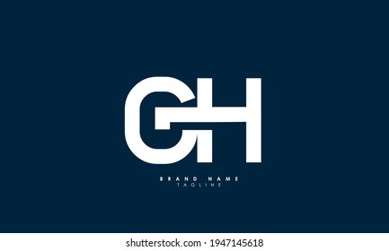 Alphabet letters Initials Monogram logo GH, HG, G and H