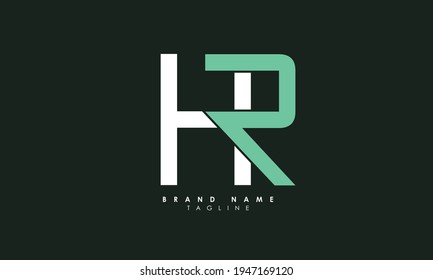 Alphabet letters Initial Monogram Logo HR, RH, H und R