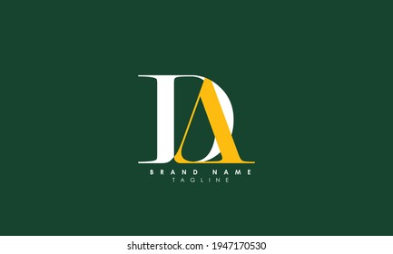 Alphabet letters Initials Monogram logo DA, AD, D and A