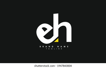 Alphabet letters Initials Monogram logo EH, HE, E and H