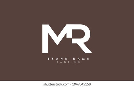 Alphabet letters Initials Monogram logo MR, RM, M and R