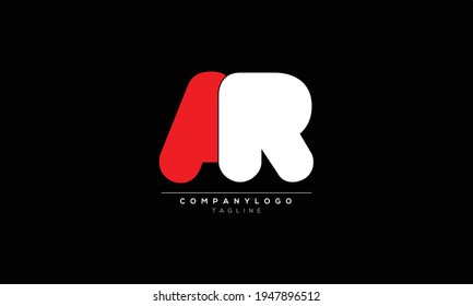 Alphabet letters Initials Monogram logo AR, RA, A and R